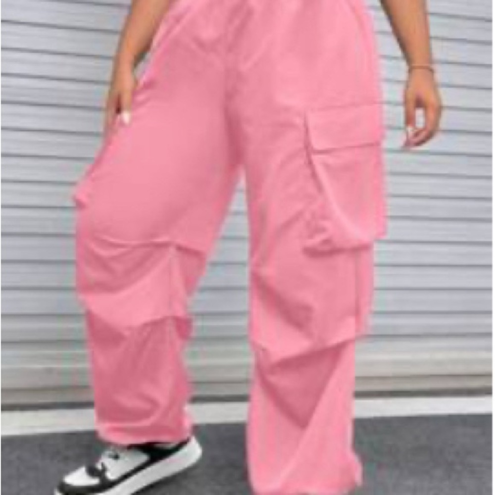 Stylish Pink Cargo Pants for Women